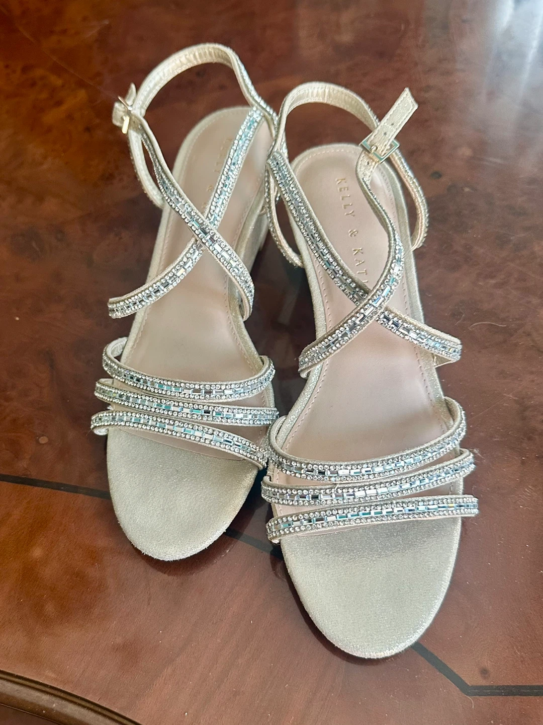 Kelly & Katie Rhinestone Wedge Sandals - photo 2