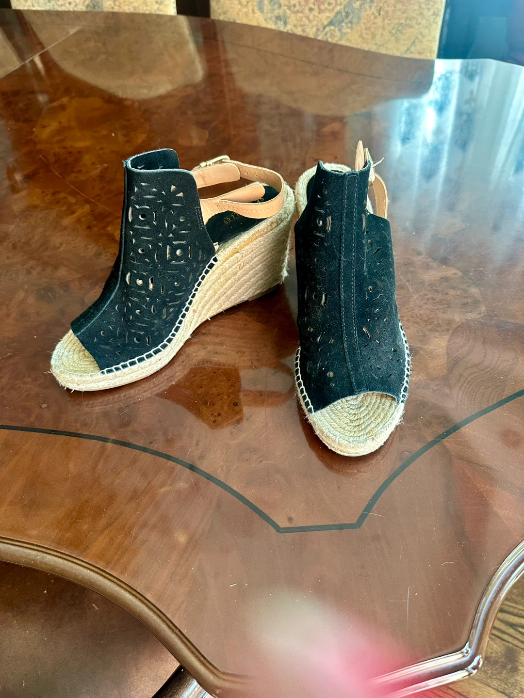 Seychelles Black Espadrille Wedge Sandals - Size 10 - photo 3