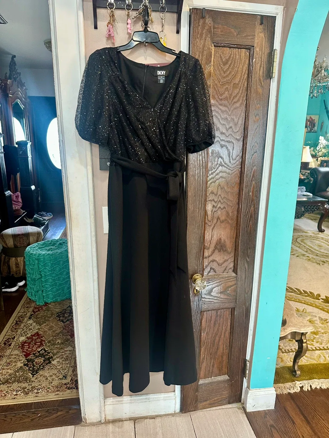 DKNY Black Dress Size 16 thumbnail