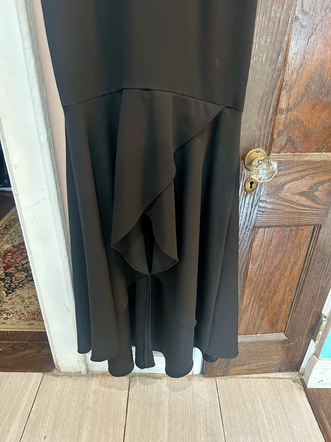 Adrianna Papell Black Embellished Neckline Gown - photo 5