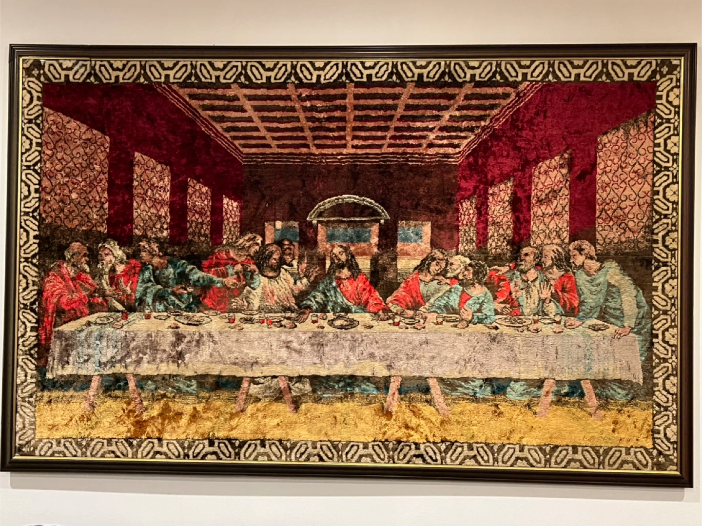 Last Supper framed wall hanging