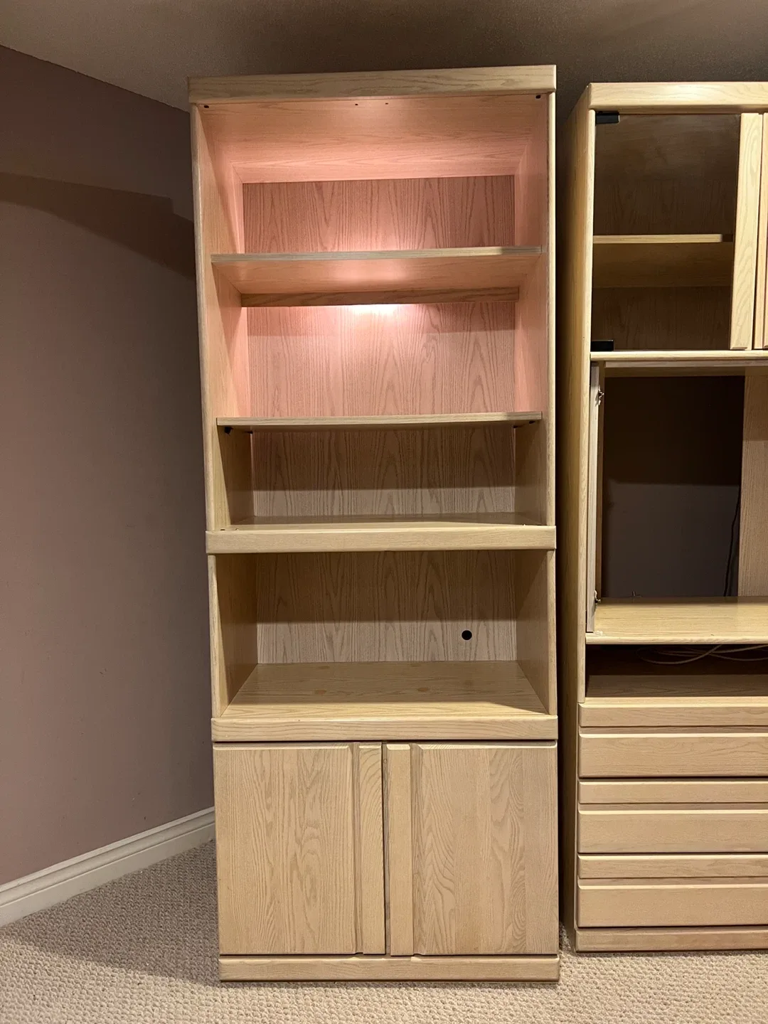 Pallisar Wooden Wall Unit with Storage image indicator(5)