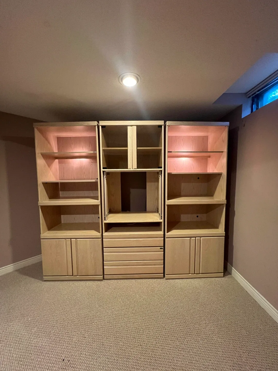 Pallisar Wooden Wall Unit with Storage image indicator(2)