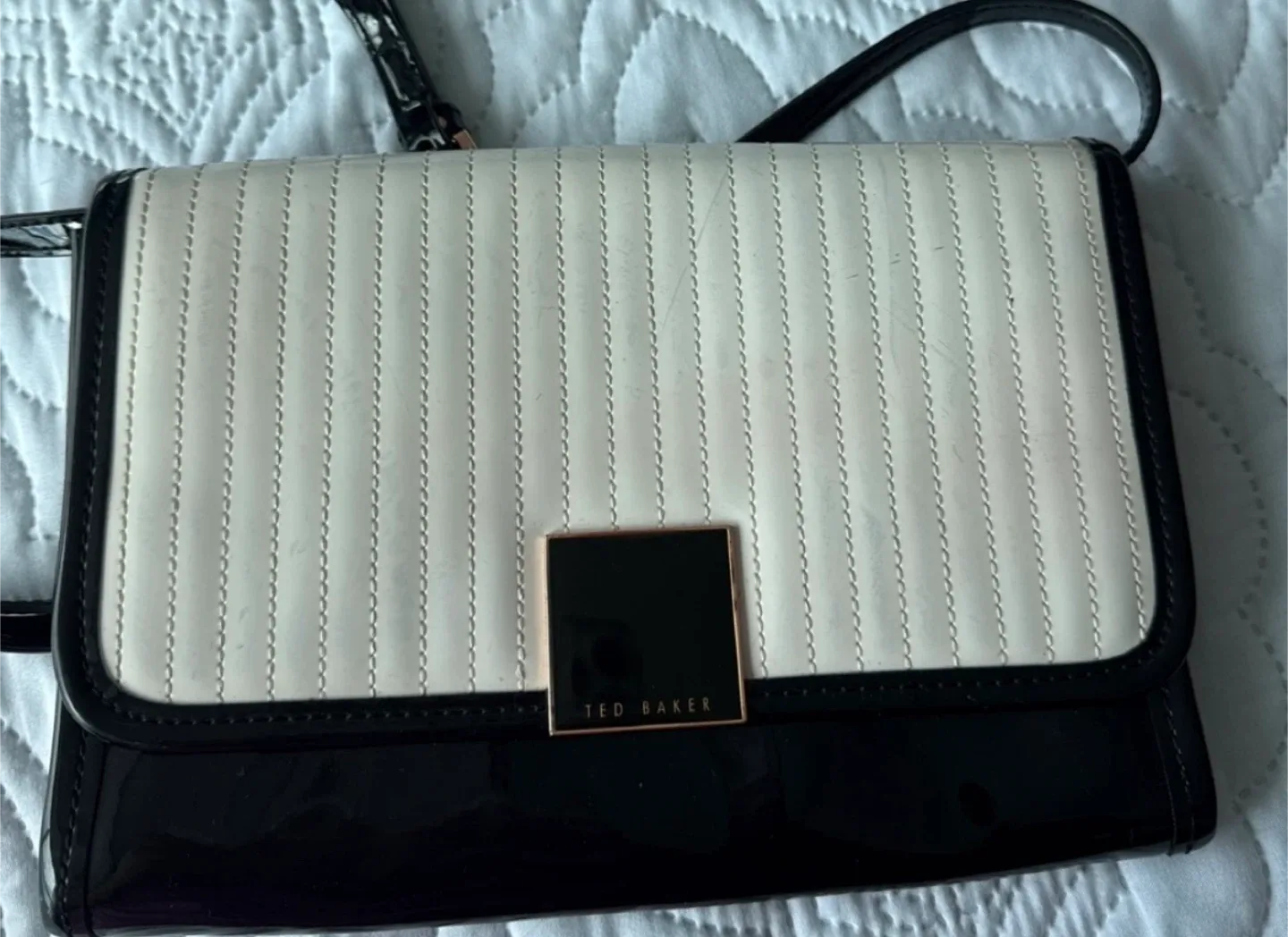 Ted Baker London Black & Cream Crossbody Bag image indicator(3)