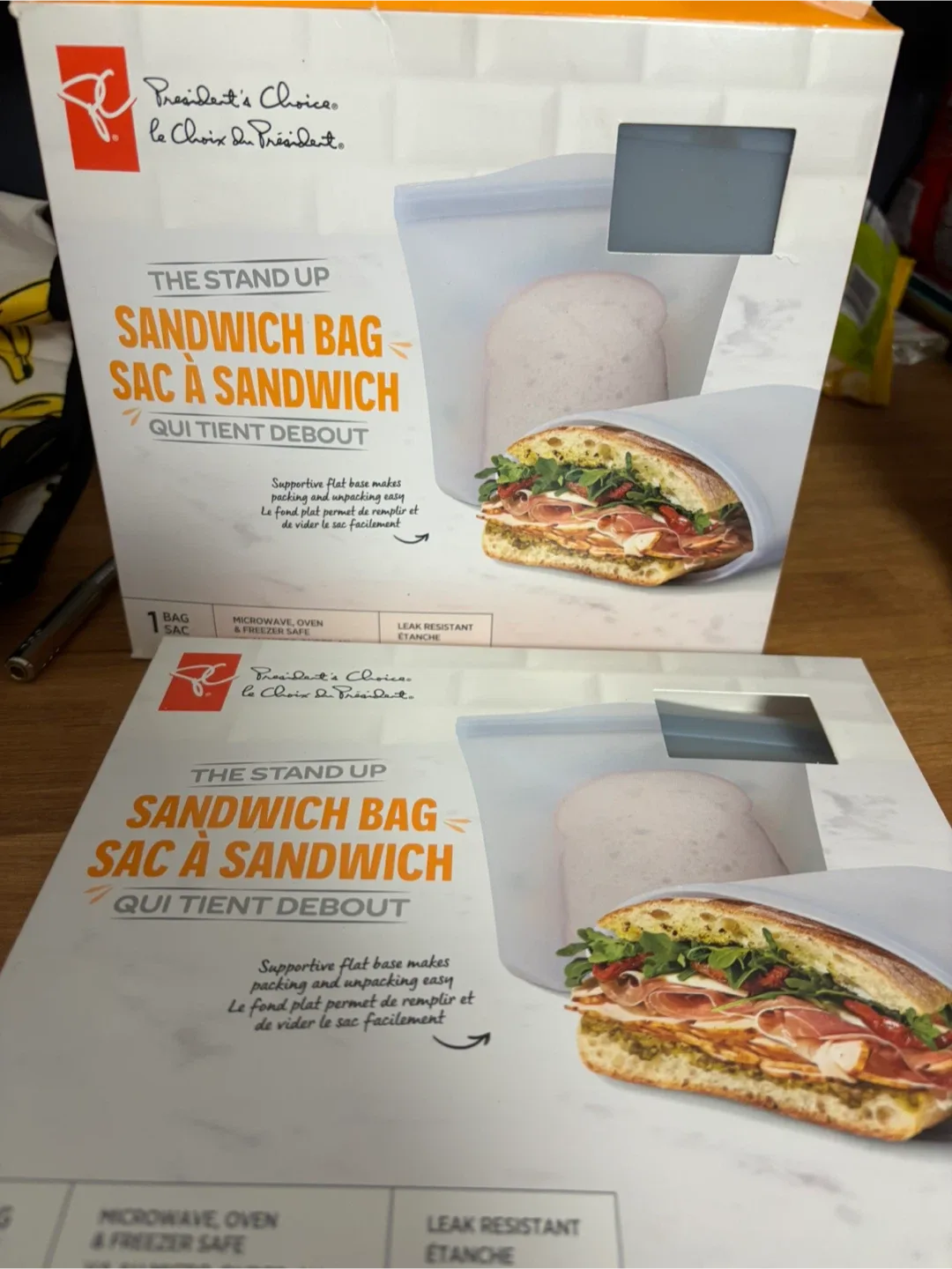 Two President's Choice The Stand Up Sandwich Bag image indicator(2)
