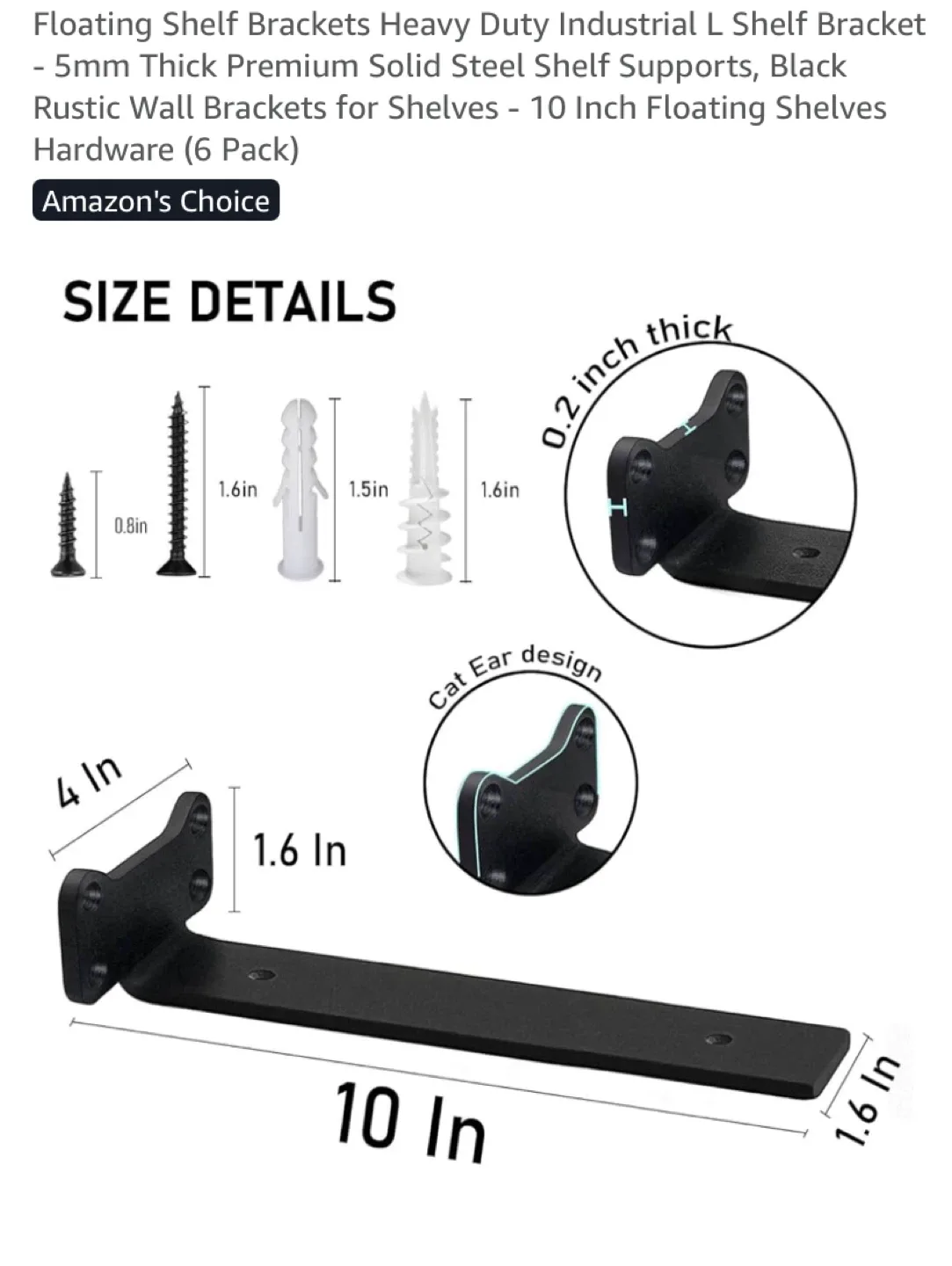 Heavy Duty T Hinge 10 inch - 6 Pack image indicator(2)