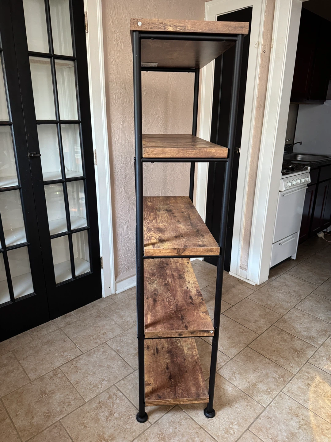 Industrial Style 5-Tier Bookshelf - photo 3