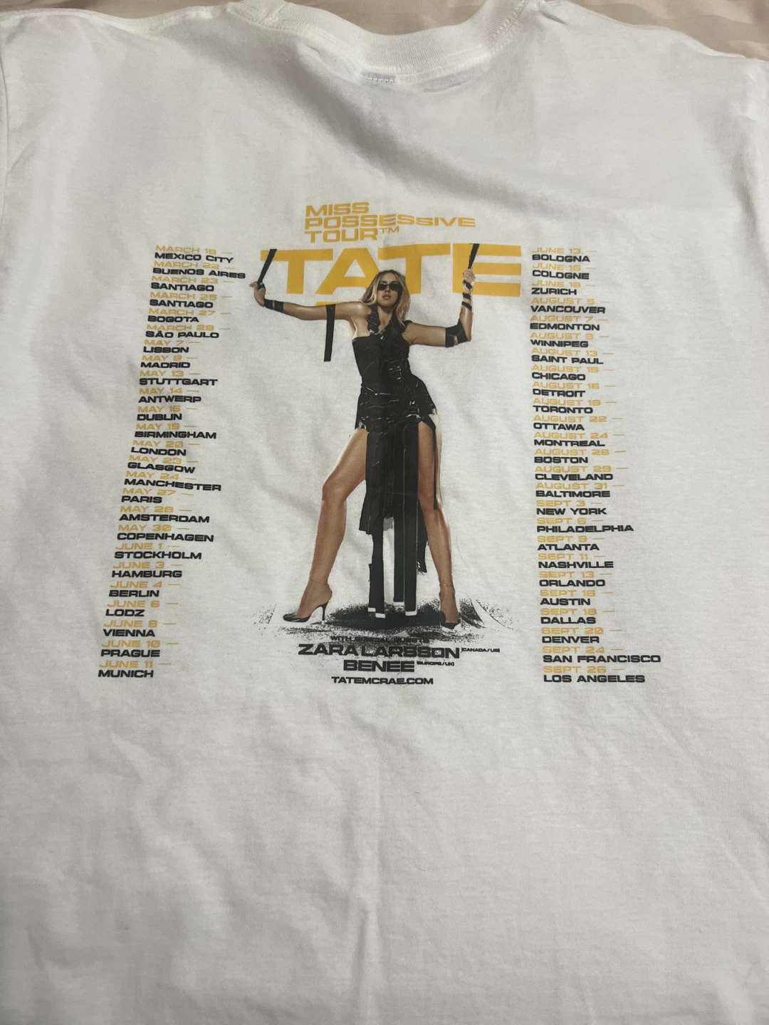 Tate McRae Miss Possessive Tour T-Shirt