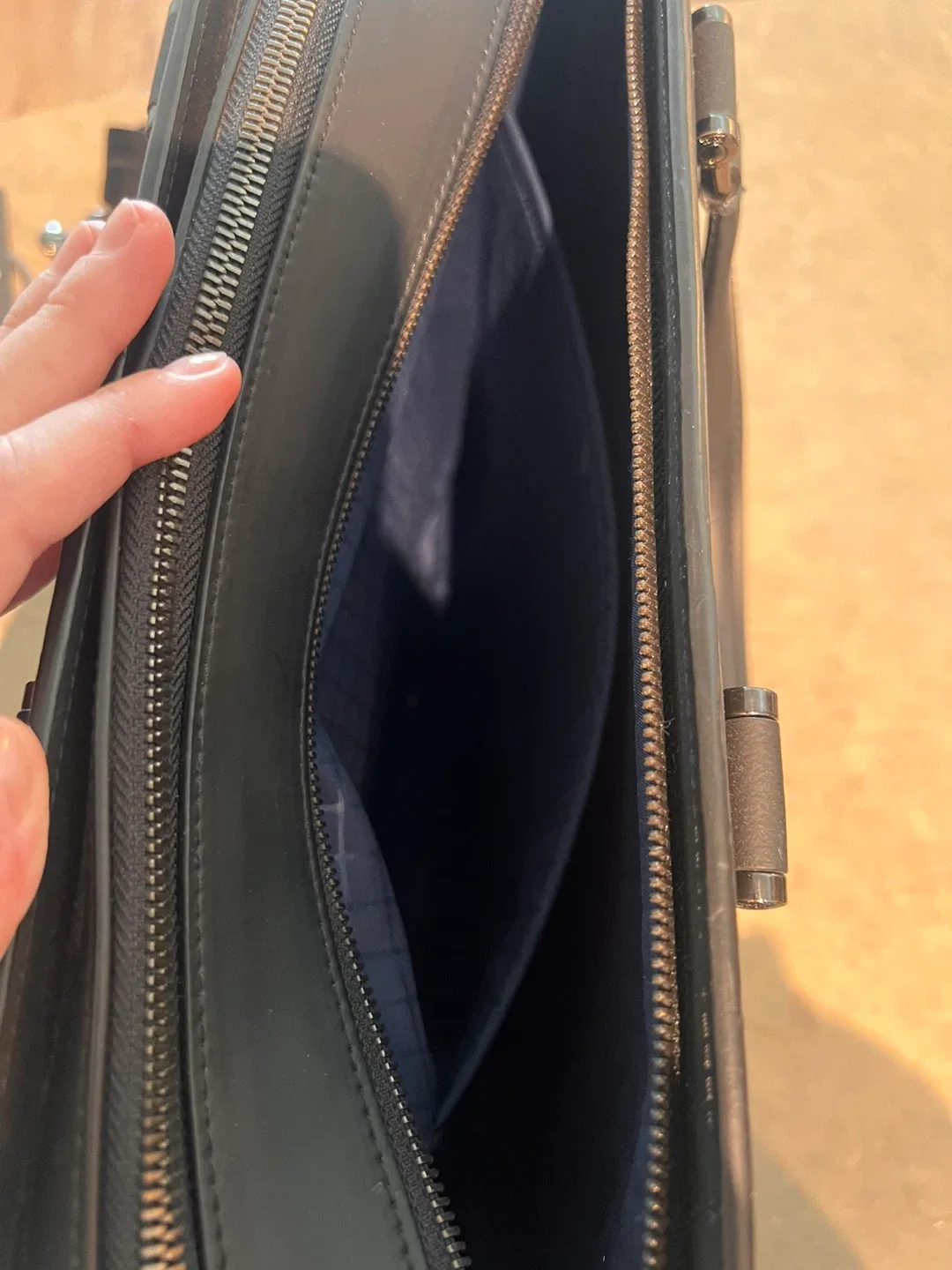 Tumi Ashton Black Leather Briefcase image indicator(6)