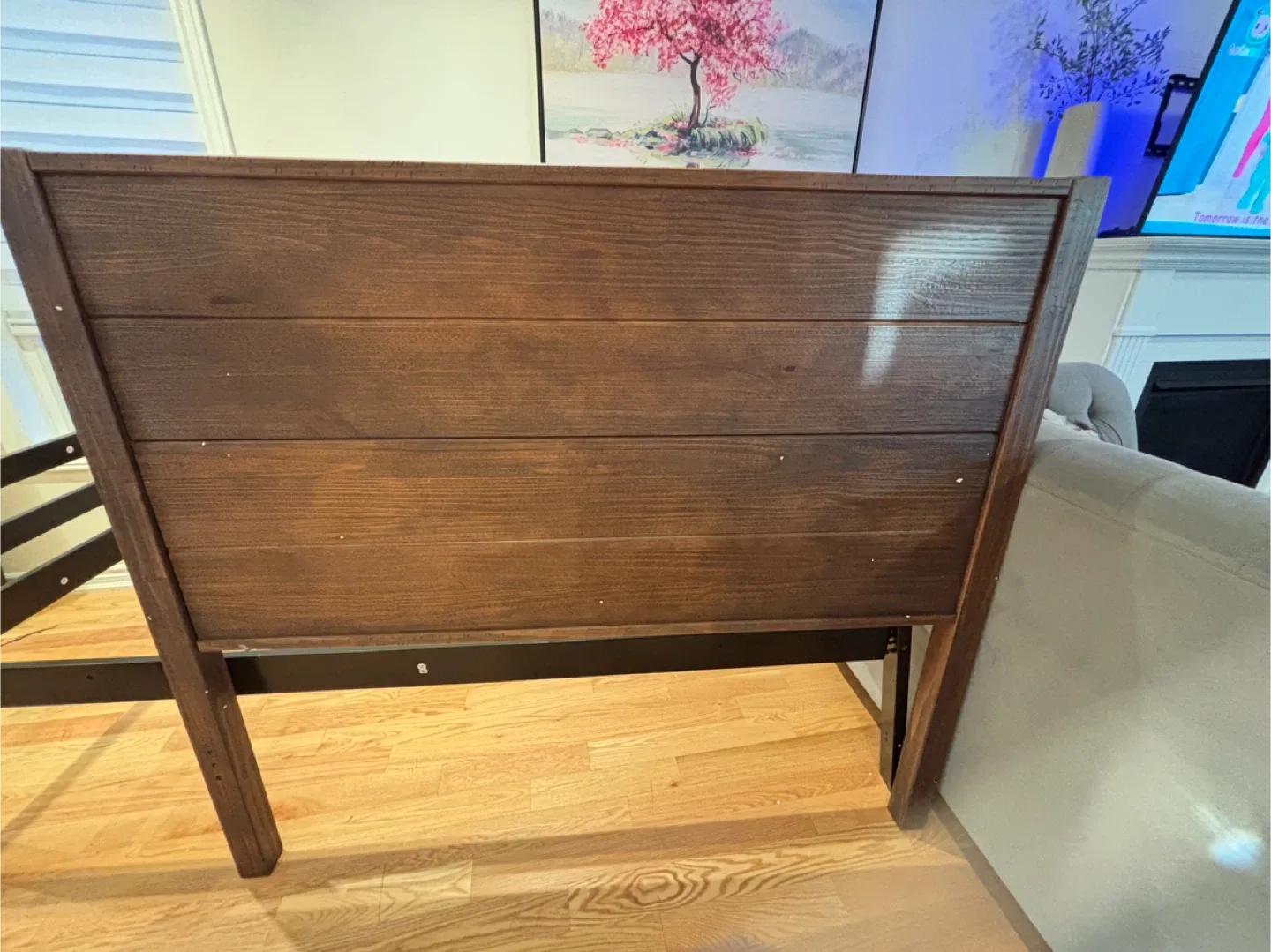 HardWood Headboard - Brown- TWIN image indicator(5)