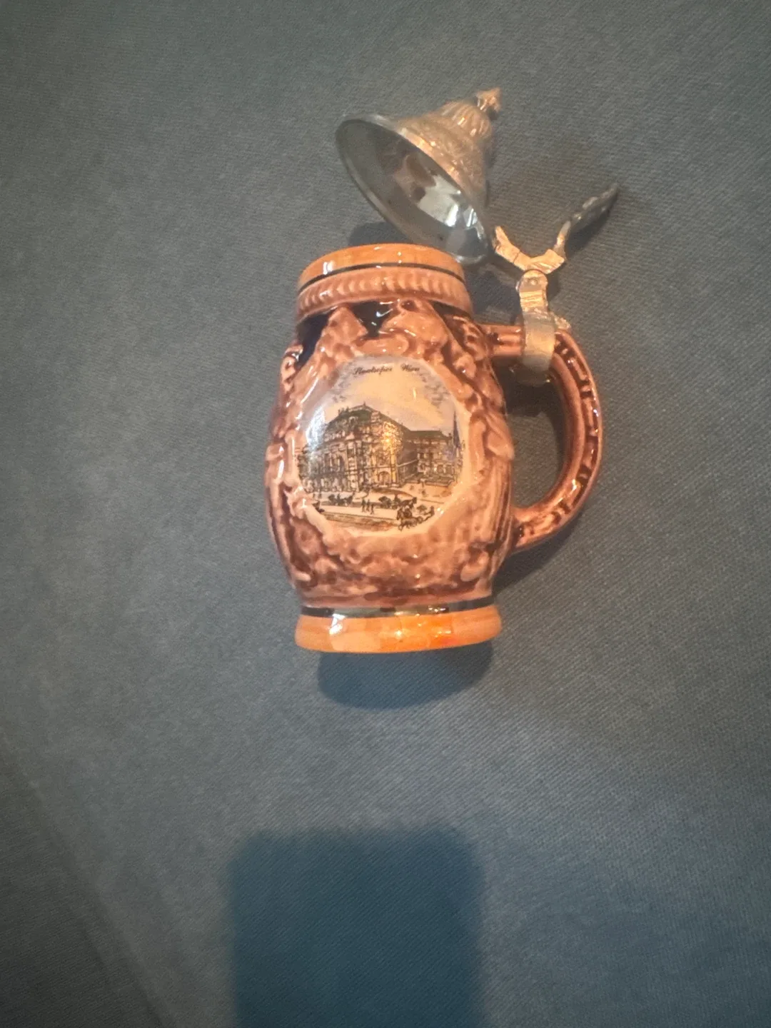 Vintage German Beer Stein with Pewter Lid image indicator(3)