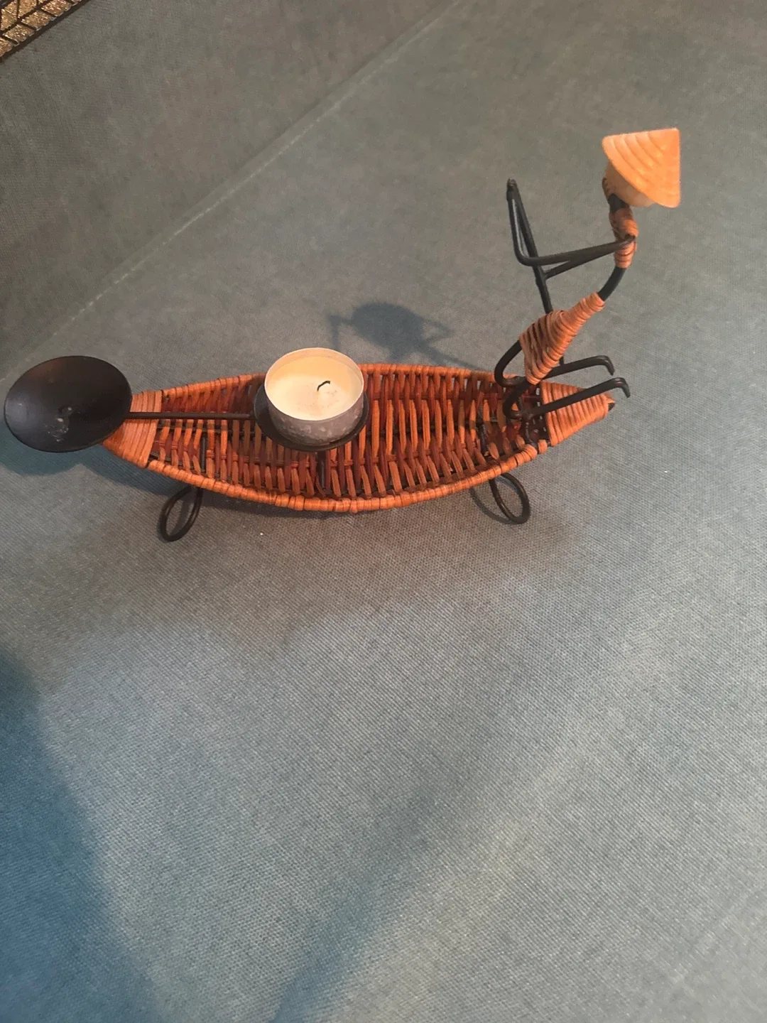 Wicker Boat Candle Holder image indicator(4)