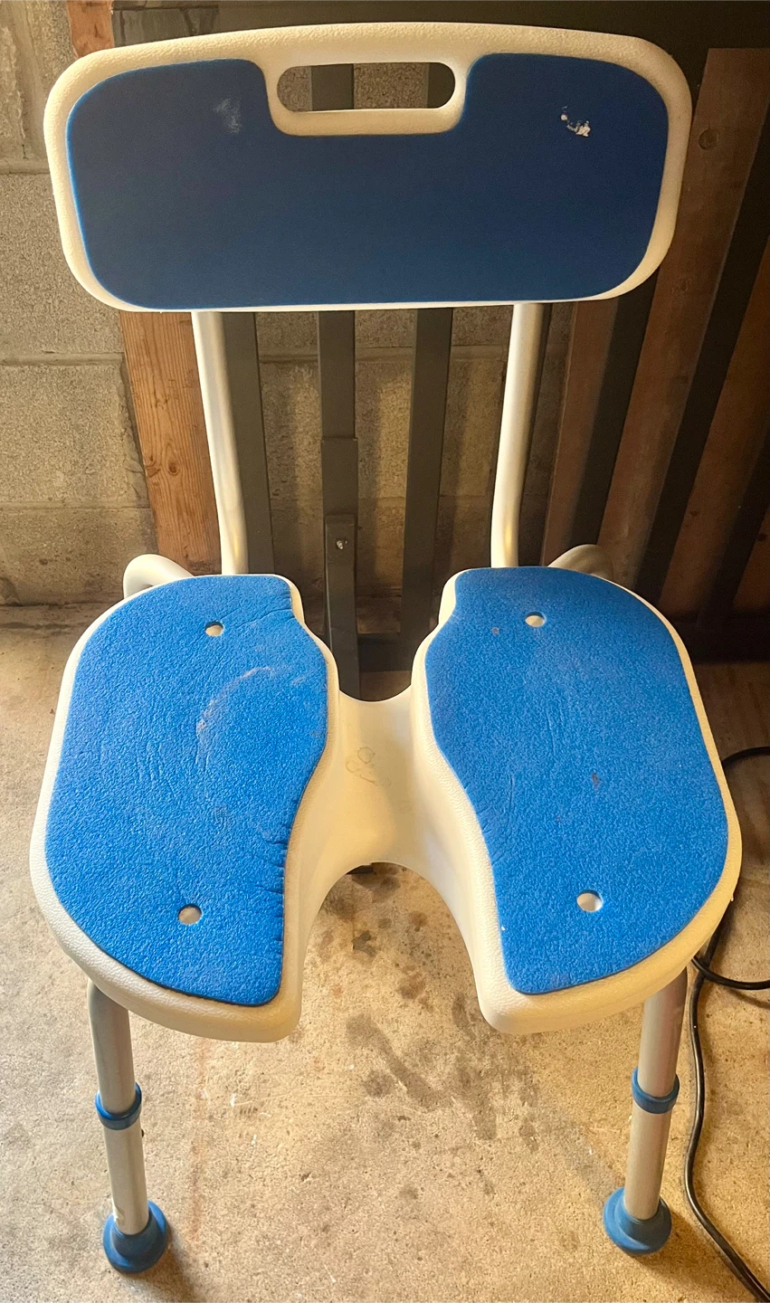 Blue & White Shower Chair