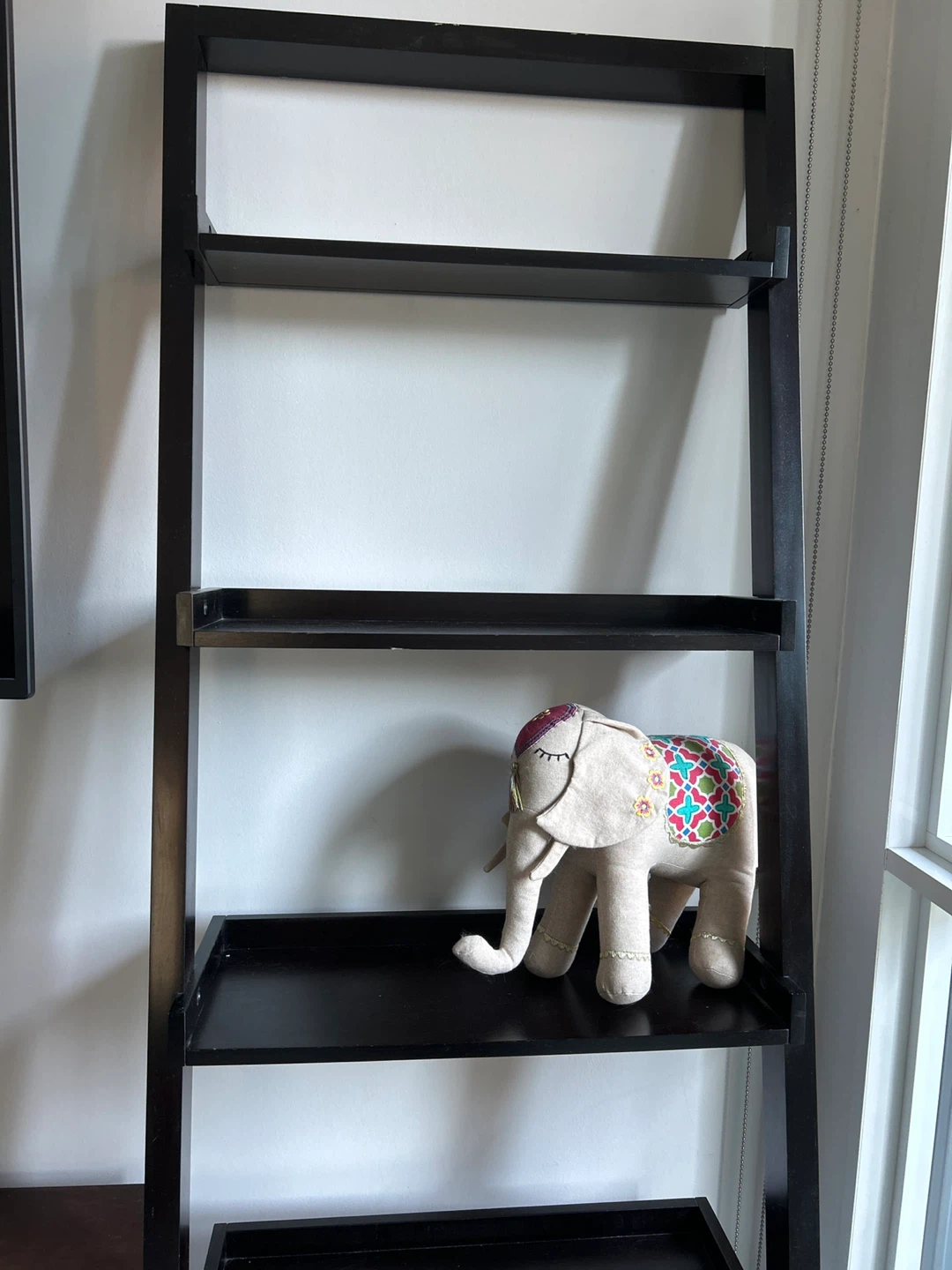 Black Leaning Ladder Shelf - photo 2