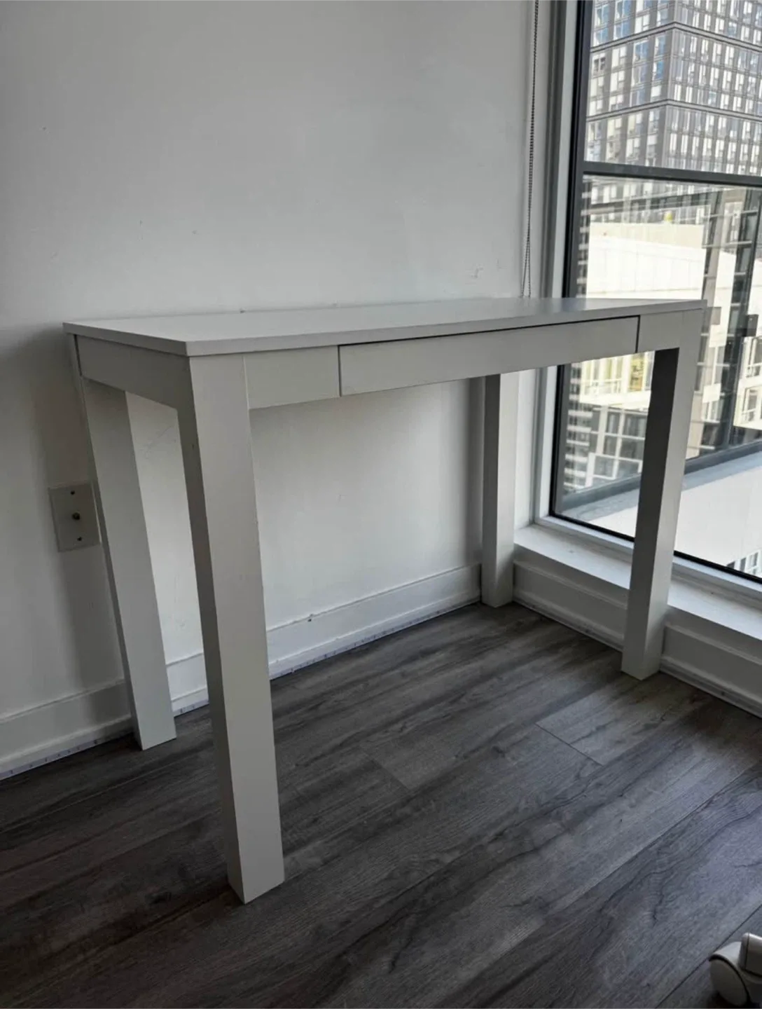 MUST GO TODAY! White Desk with Drawer (98cm x 51cm) image indicator(6)