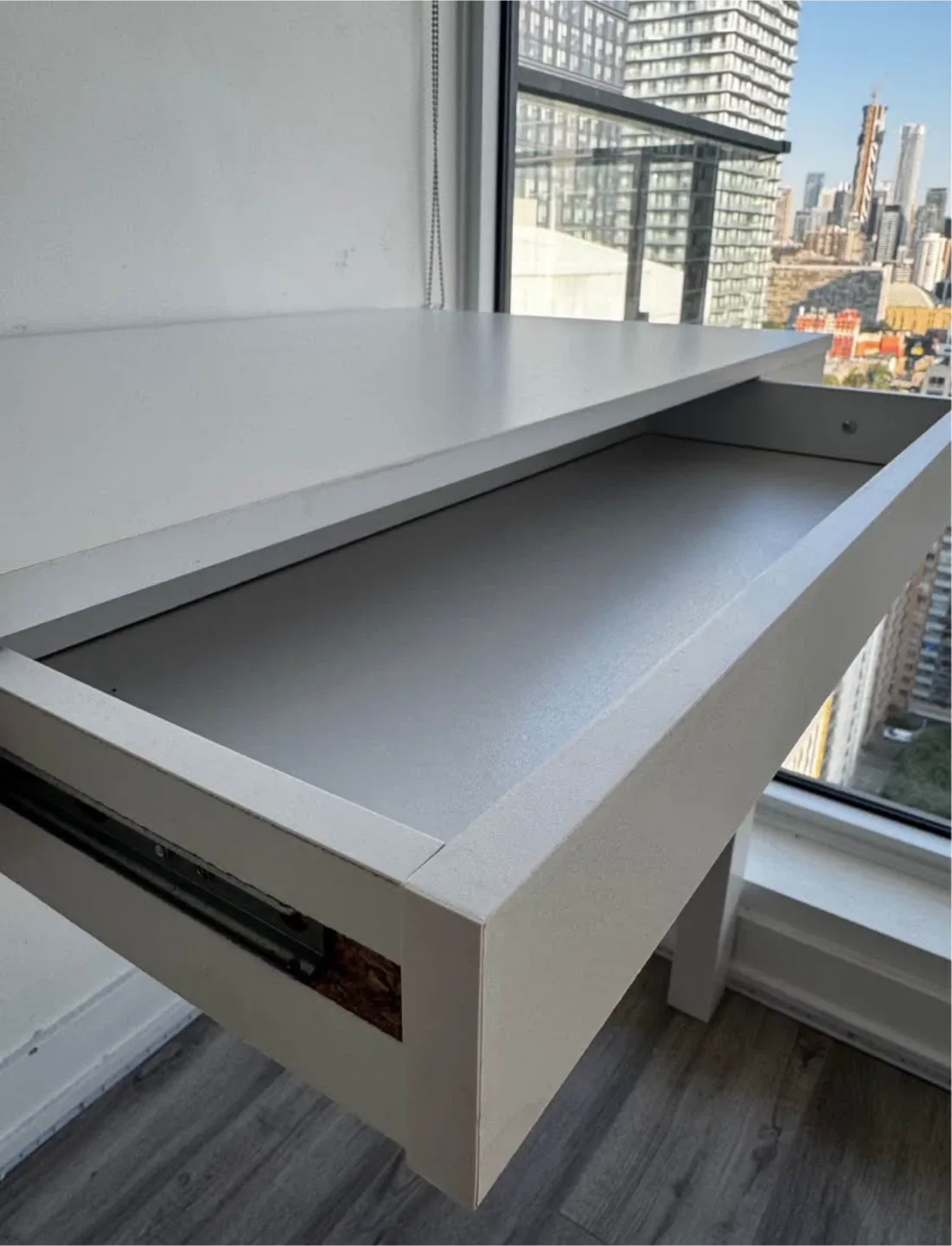 MUST GO TODAY! White Desk with Drawer (98cm x 51cm) image indicator(3)