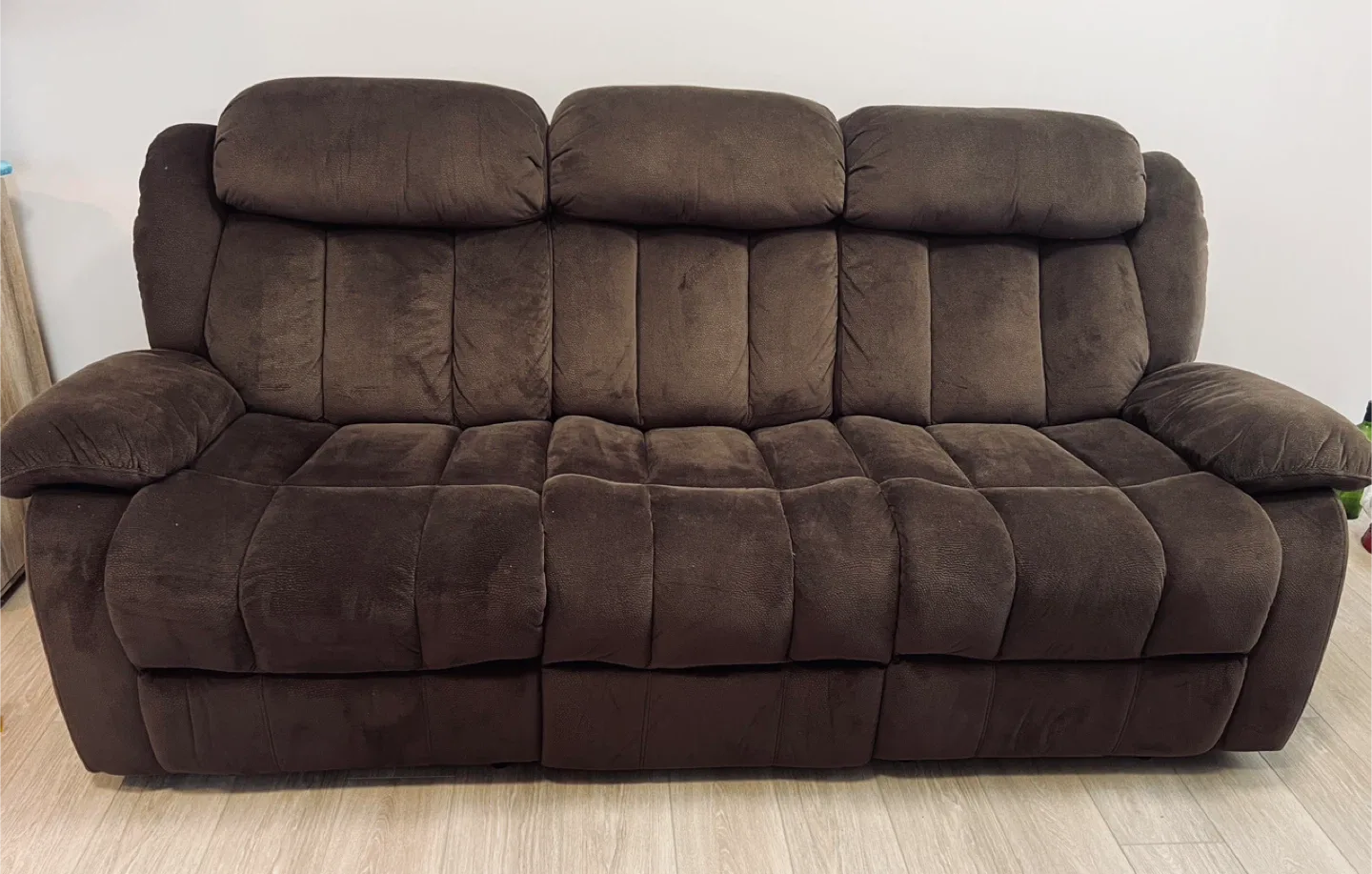 Brown Reclining Sofa from Leon’s- 3 seater image indicator(2)