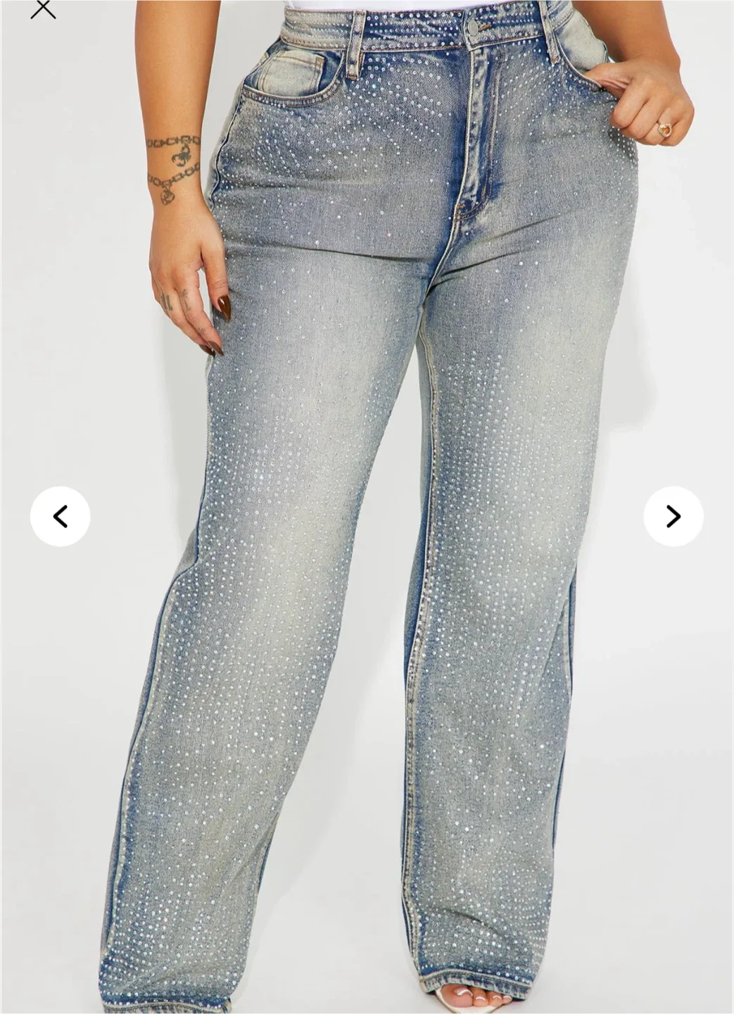 Fashion Nova Rhinestone Jeans image indicator(3)