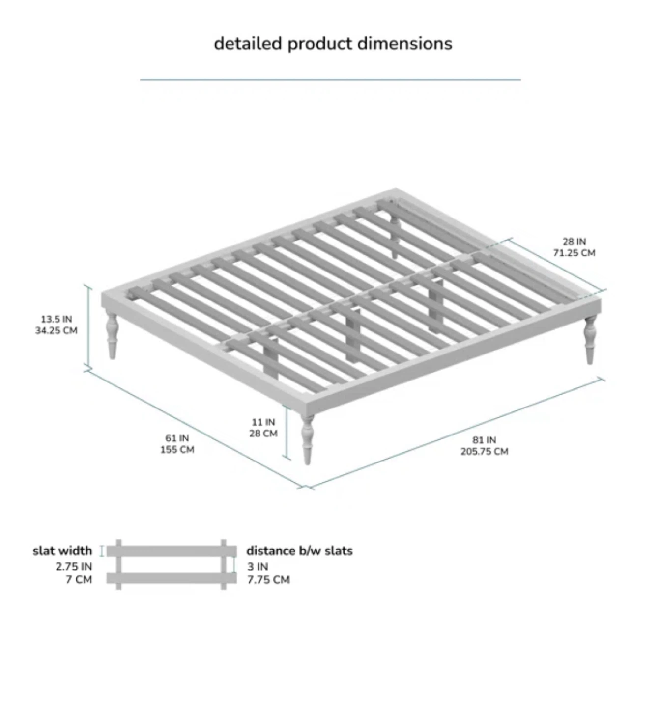 Queen Size Solid Wood Bed Frame - photo 2