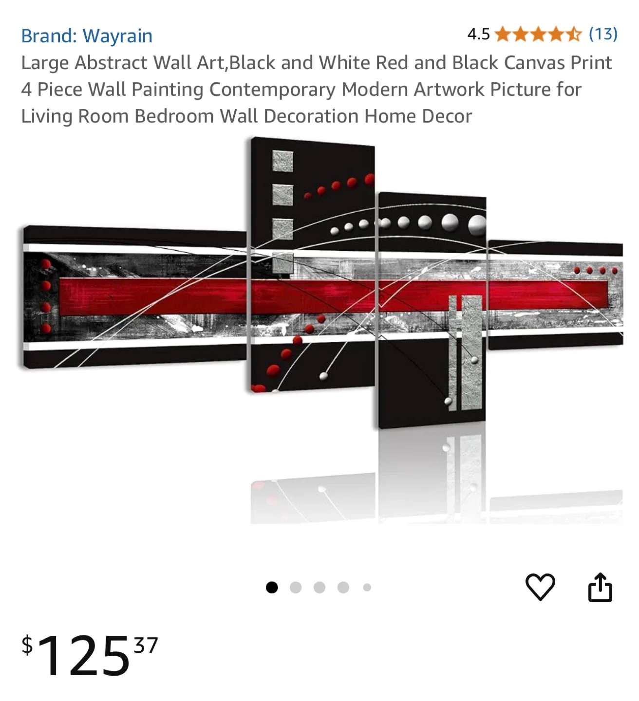Wayrain Abstract 4-Piece Wall Art thumbnail