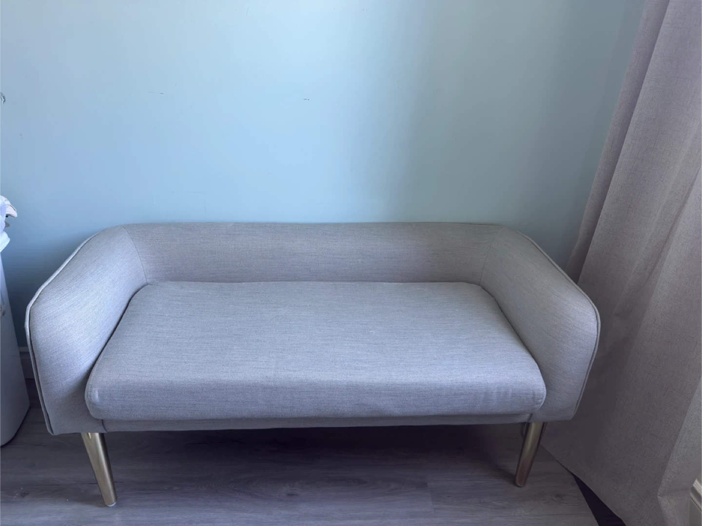 Light Grey Loveseat Bench