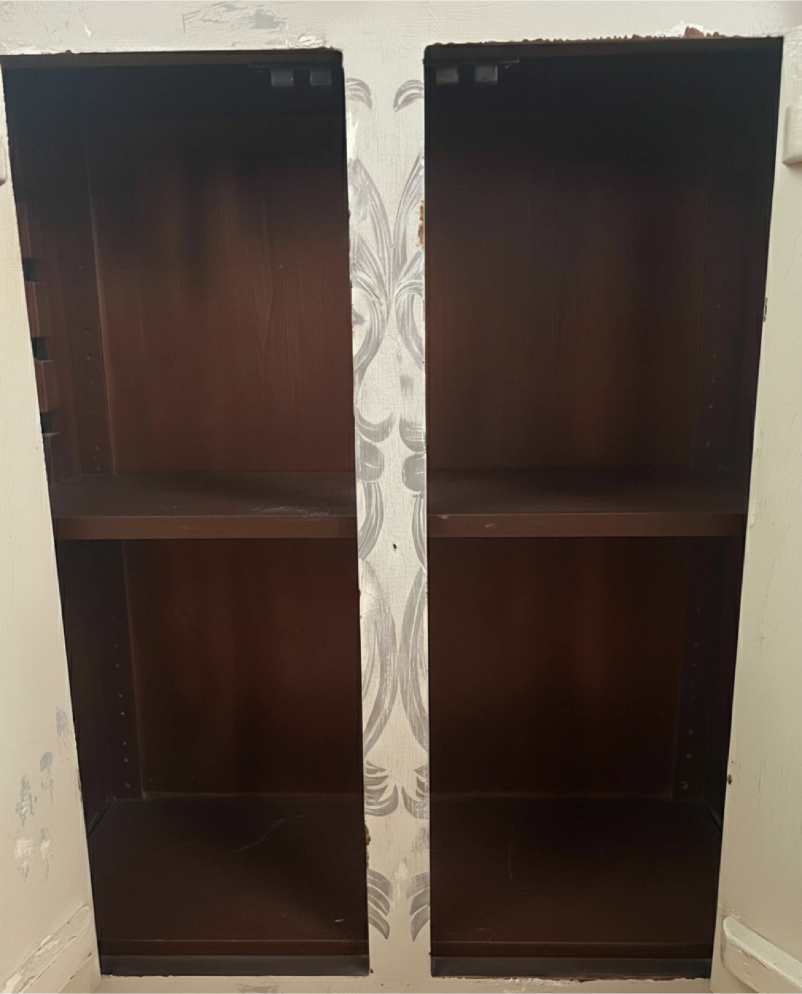 Distressed White Cabinet with Floral Design - photo 5