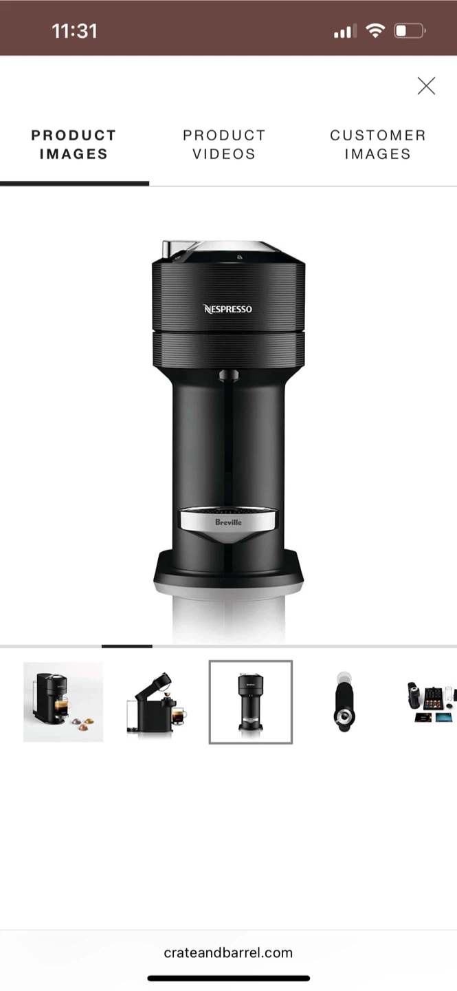 Nespresso by Breville Classic Vertuo Coffee & Espresso Machine