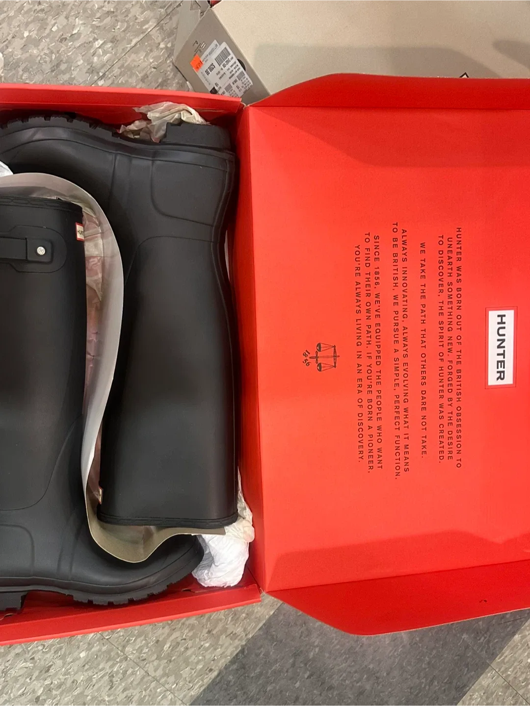 Hunter Original Tall Black Rain Boots - Size 9 - New in Box image indicator(3)