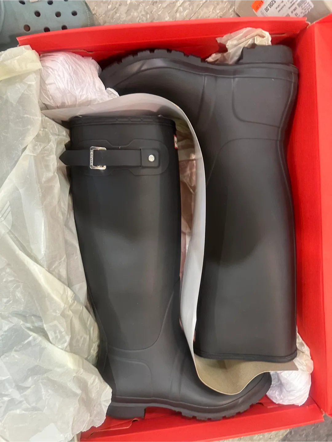 Hunter Original Tall Black Rain Boots - Size 9 - New in Box image indicator(4)