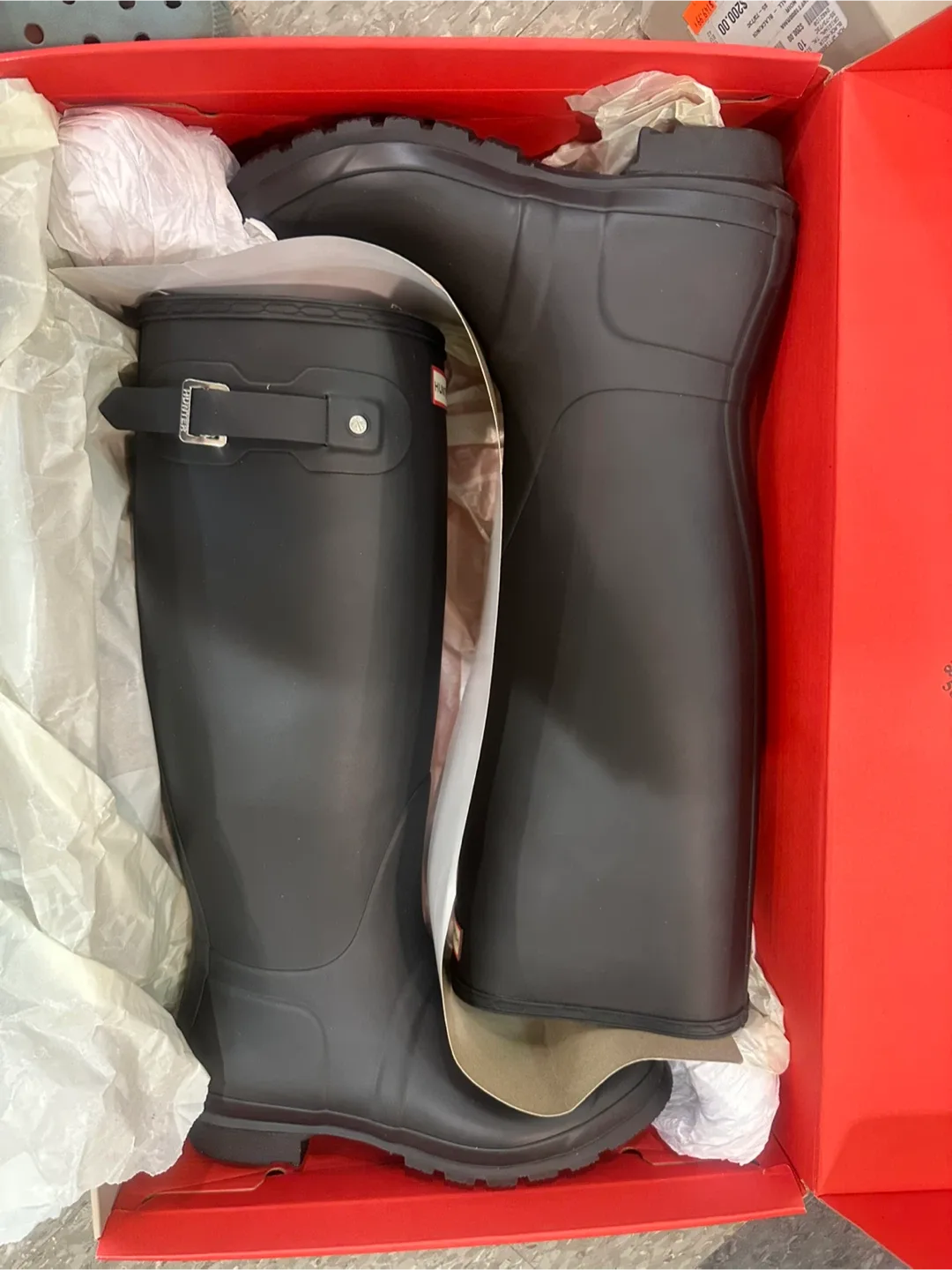 Hunter Original Tall Black Rain Boots - Size 9 - New in Box image indicator(2)
