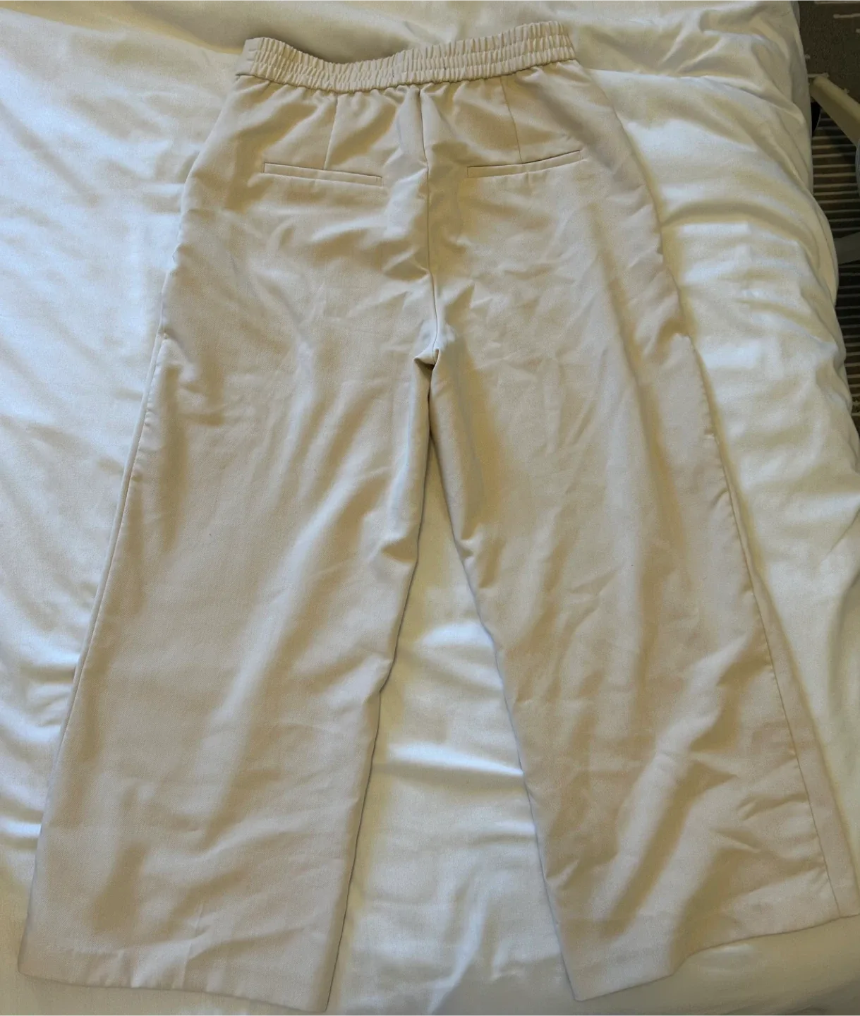 Zara Beige Wide Leg Pants - size medium image indicator(3)