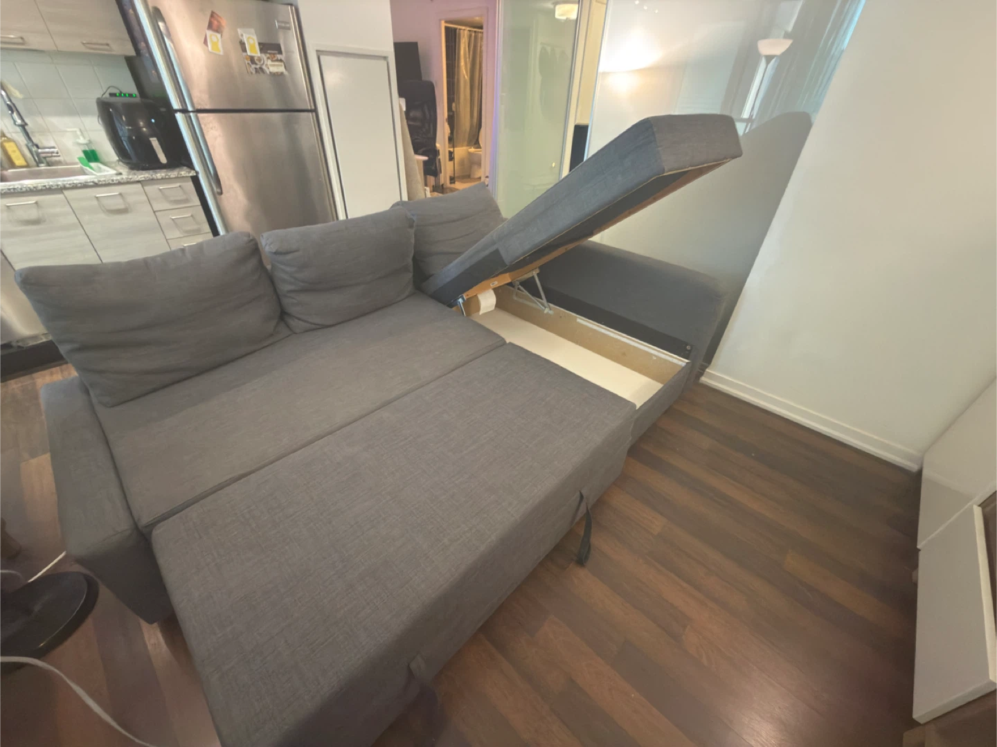 Grey IKEA Sofa with Storage - photo 2