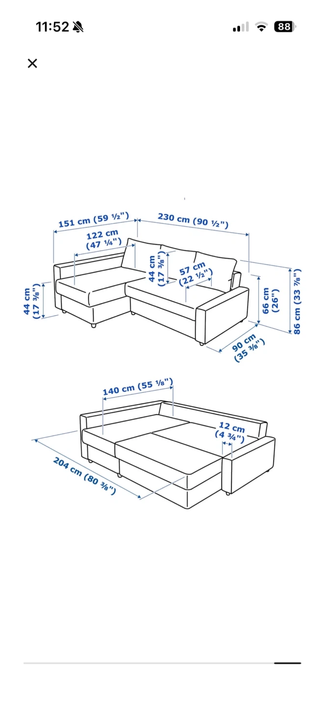 Grey IKEA Sofa with Storage - photo 5