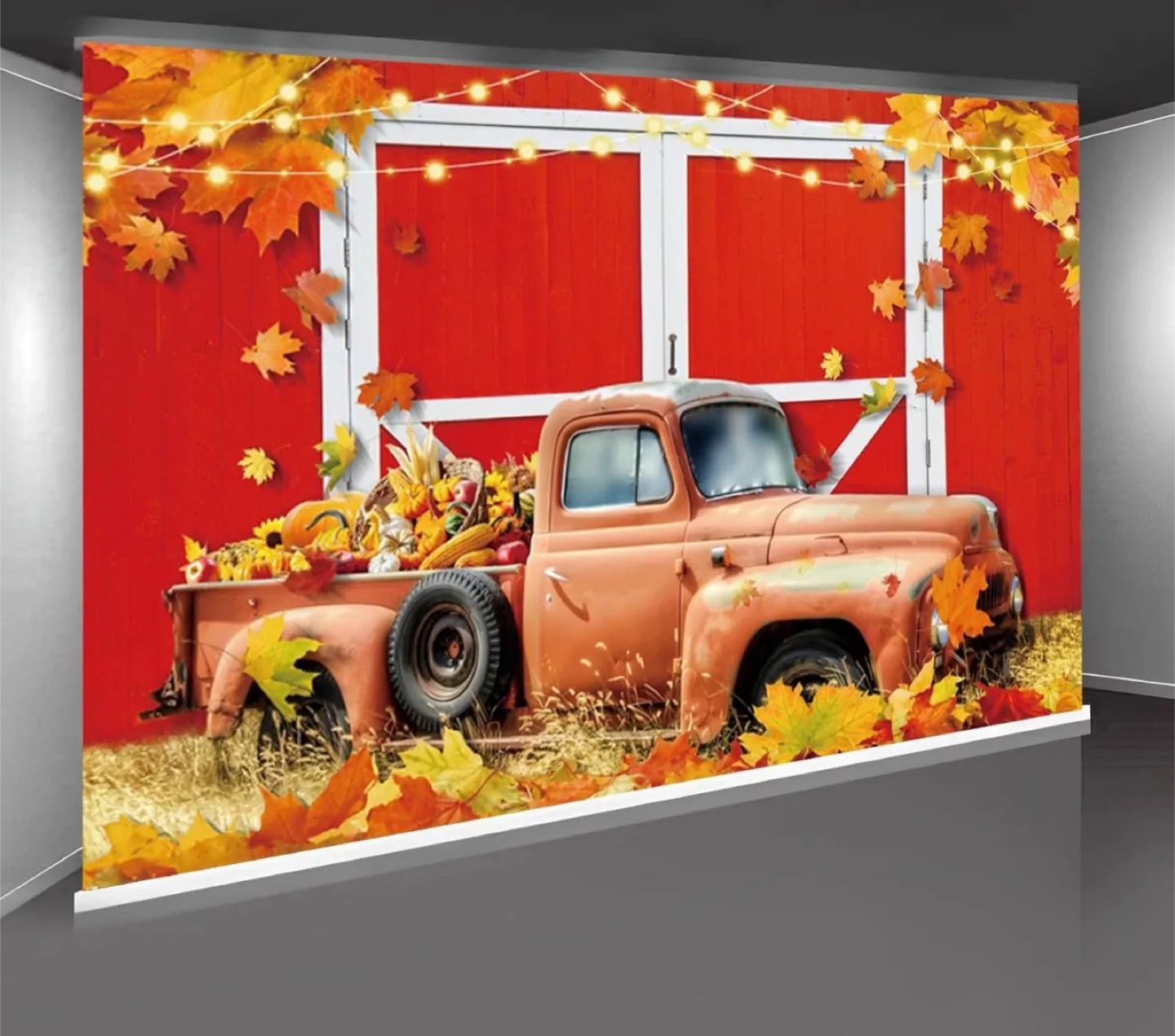 💜💛Fall Maple Leaves Garland,6.5ft Artificial Thanksgiving Decor thumbnail