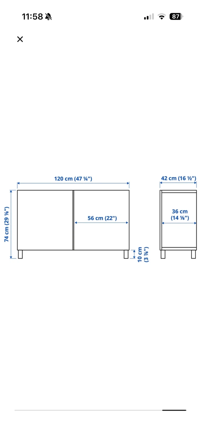 Ikea BESTA Cabinet with glass doors - photo 3