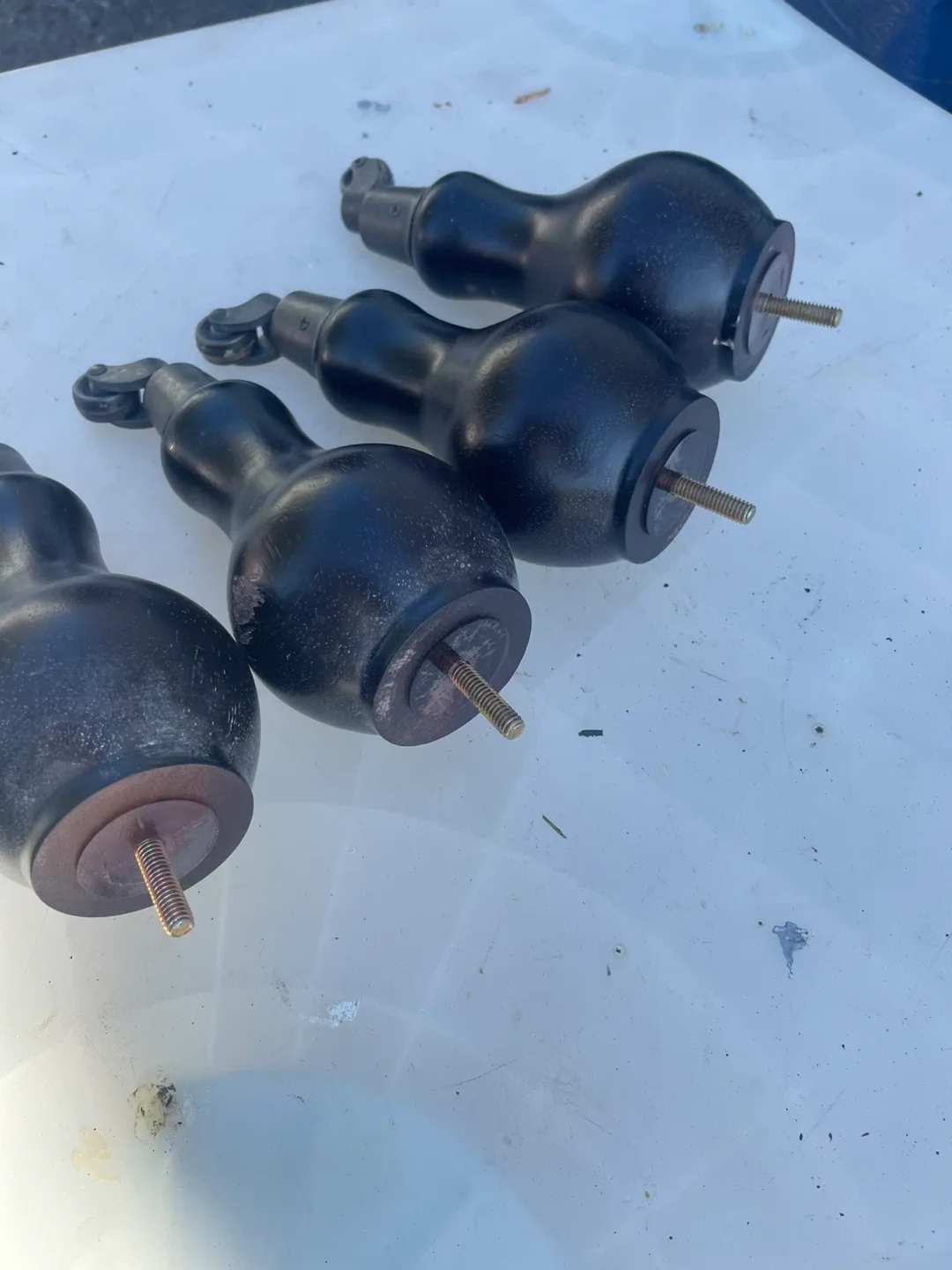 Set of 4 Black Furniture Legs with Casters image indicator(3)