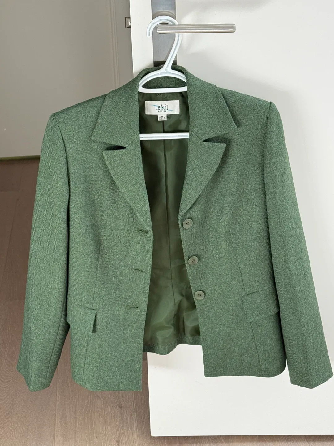 Le Suit Petite Green Blazer - Size 4P thumbnail
