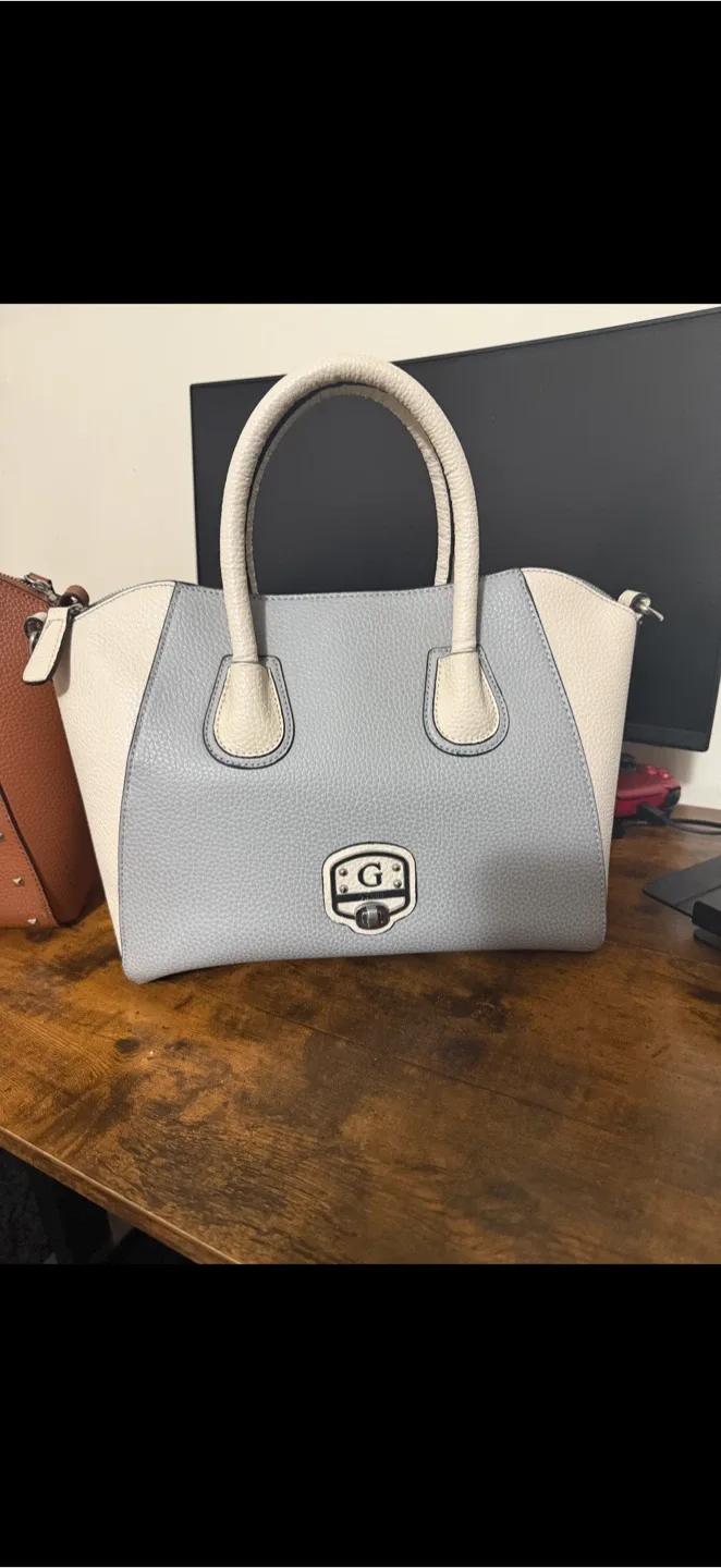 Guess Tote Bag - Light Blue & Cream thumbnail