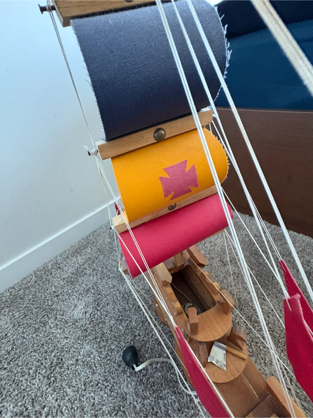 Wooden Decorative Sailboat Model - photo 4