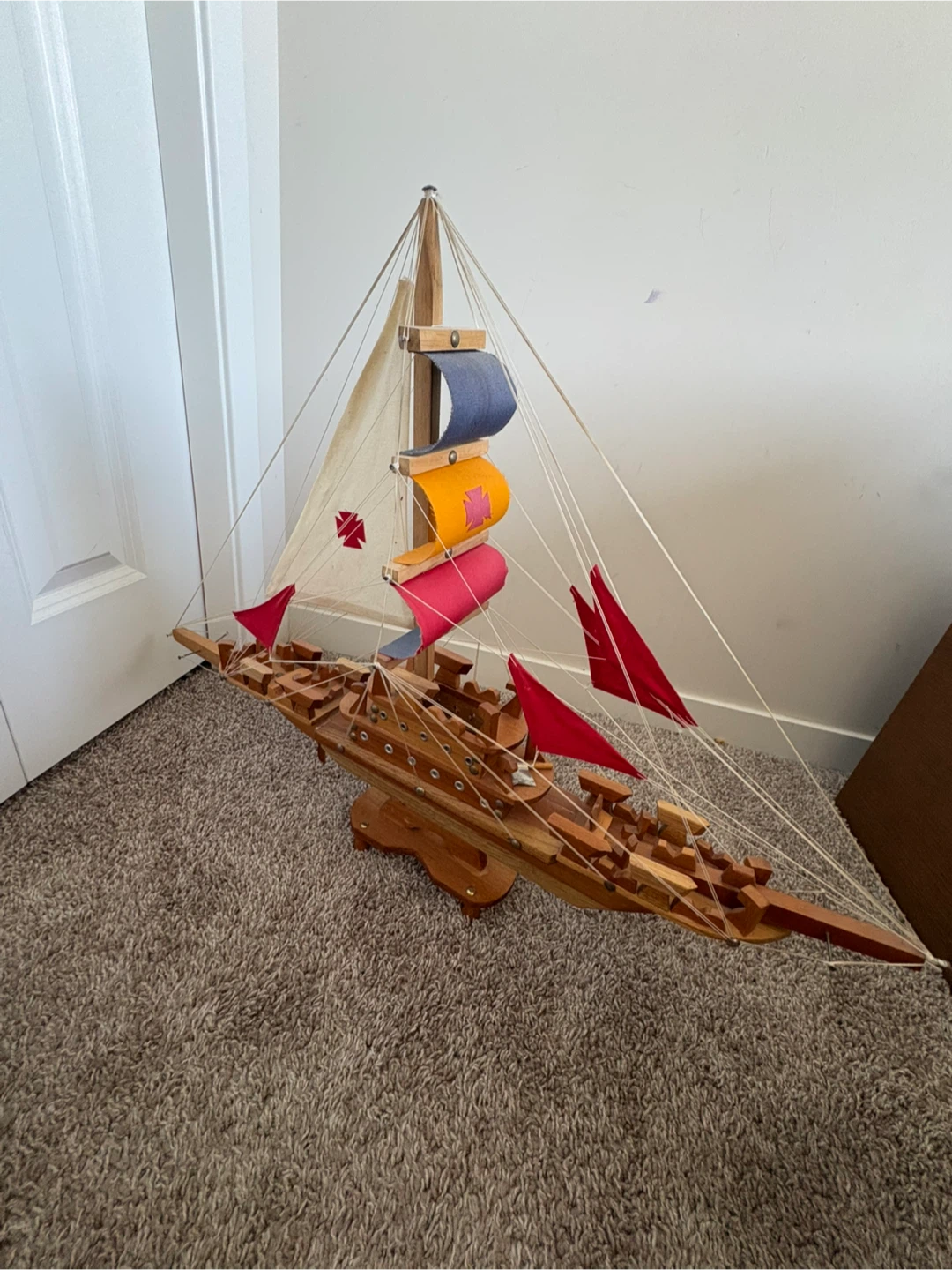 Wooden Decorative Sailboat Model