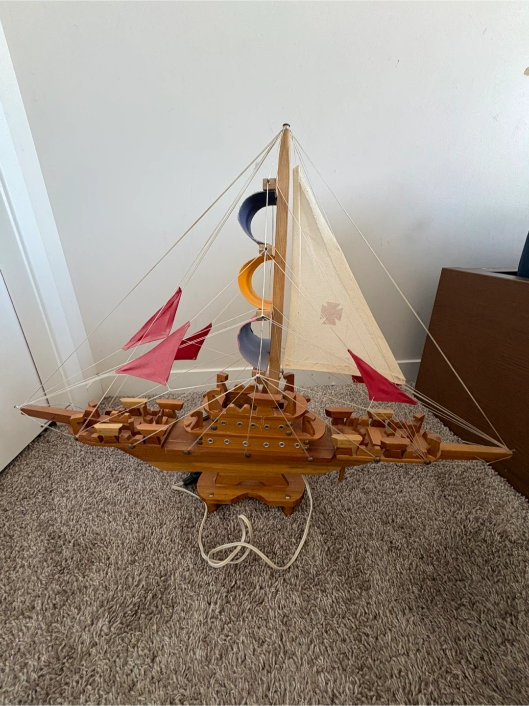 Wooden Decorative Sailboat Model - photo 3
