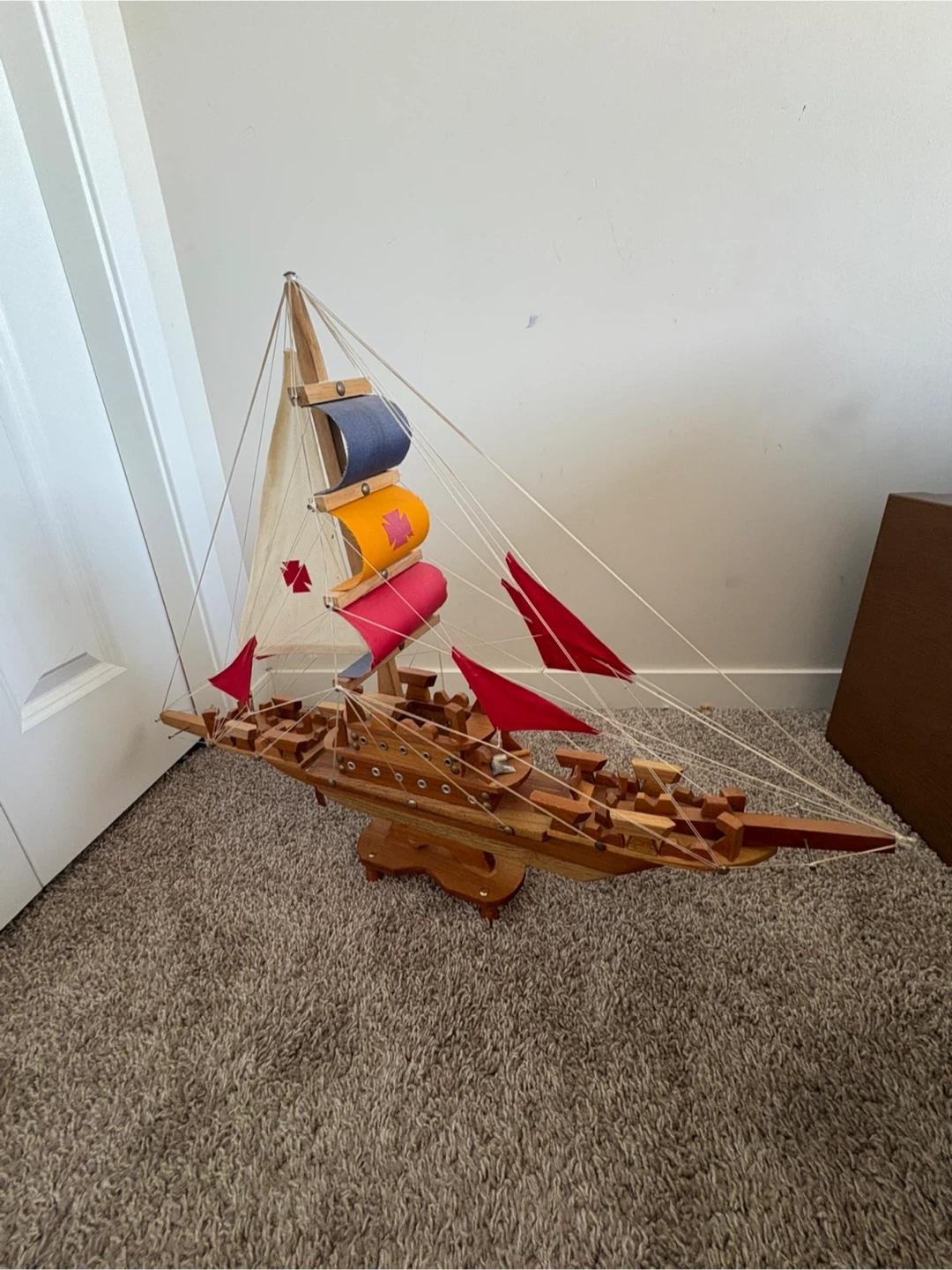 Wooden Decorative Sailboat Model - photo 5