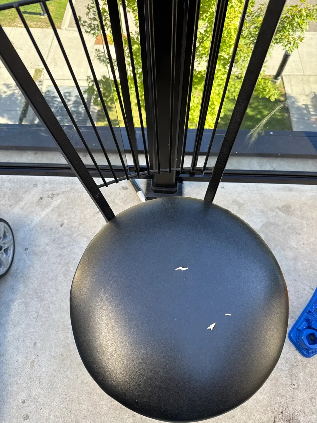 Bar stool with black metal thumbnail
