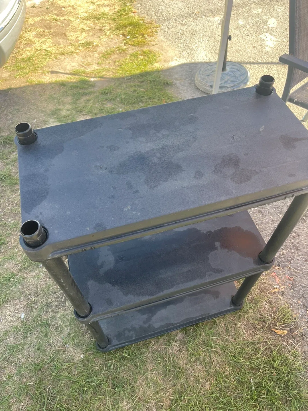 3-Tier Black Plastic Shelf image indicator(2)