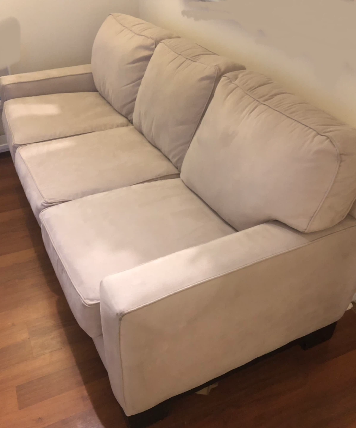 Beige Three-Seat Sofa