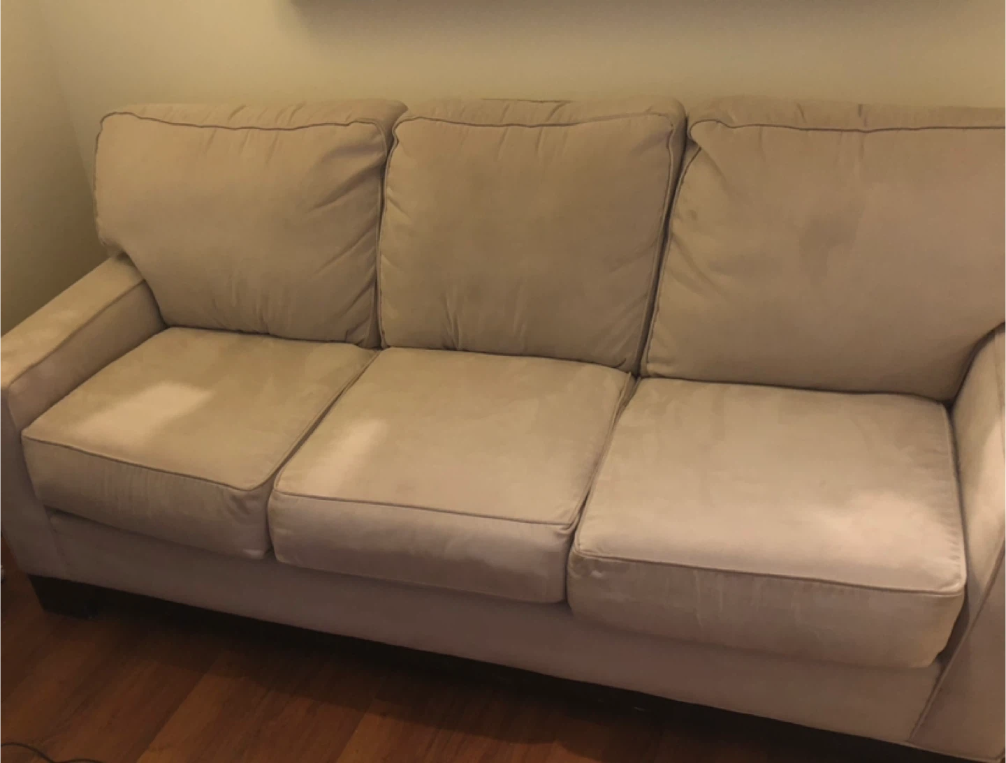 Beige Three-Seat Sofa - photo 2