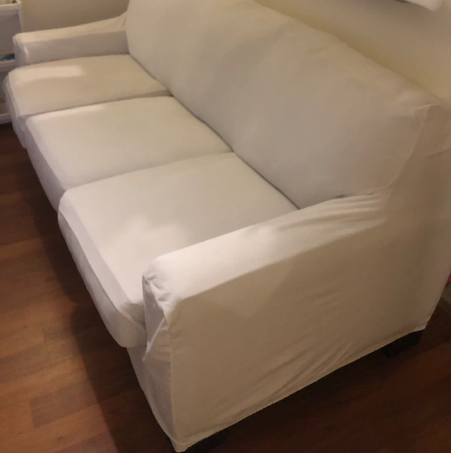 Beige Three-Seat Sofa - photo 3