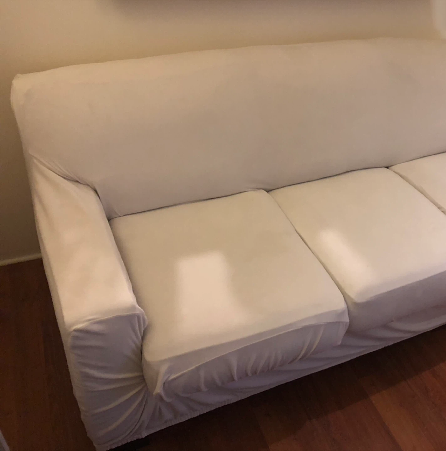 Beige Three-Seat Sofa - photo 4