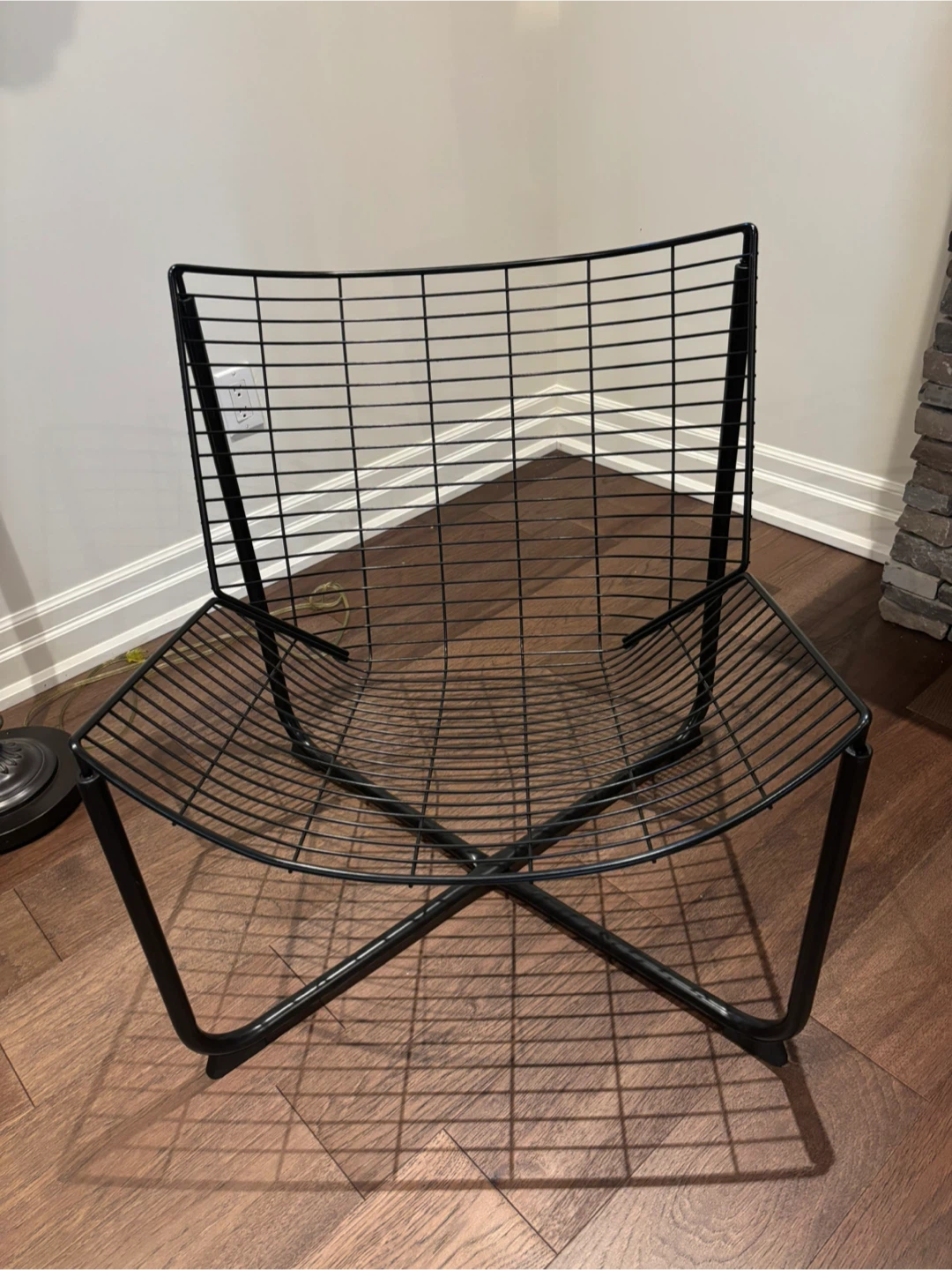 IKEA Black Wire Frame Lounge Chair