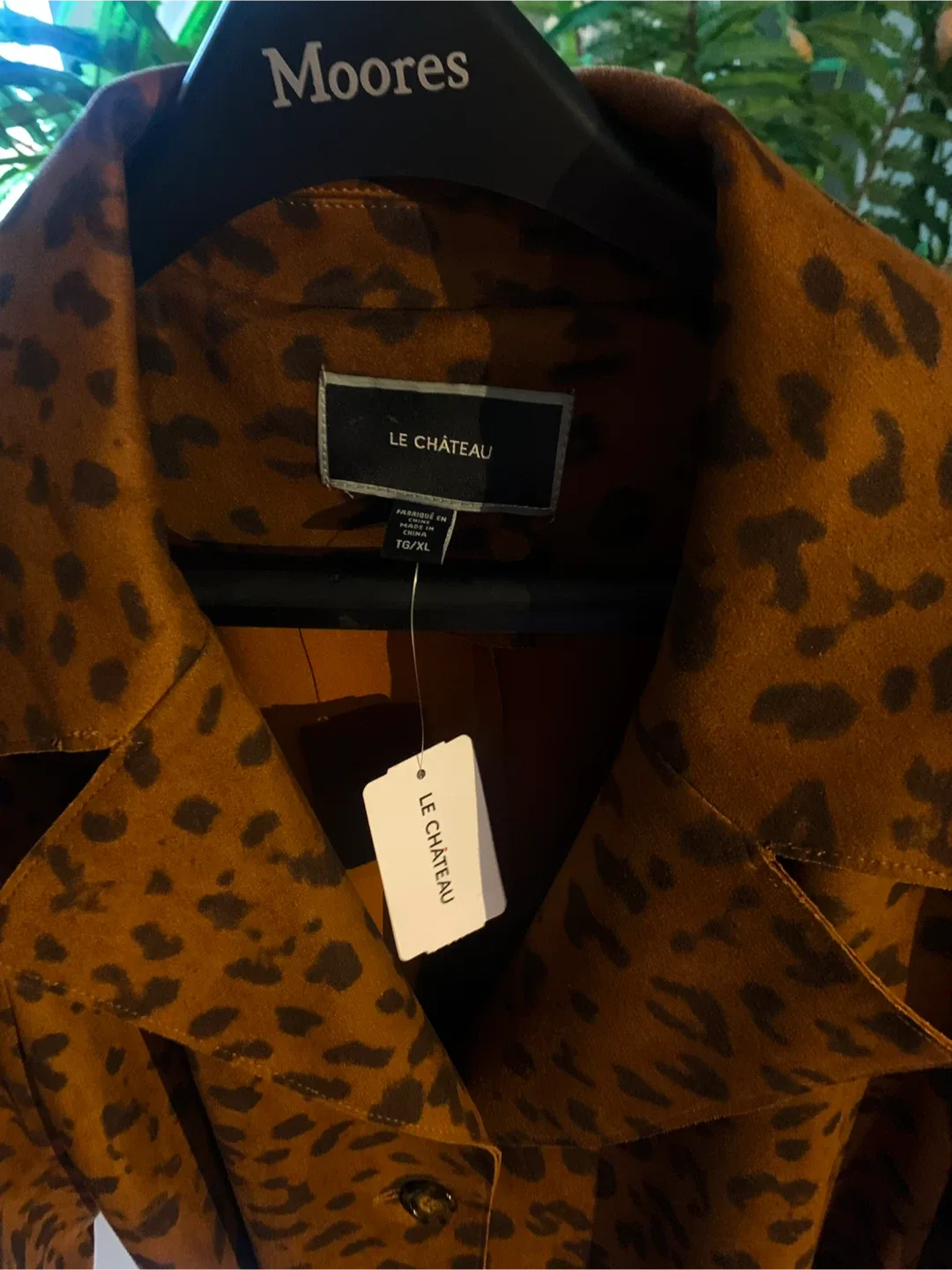 Le Chateau Leopard Print Trench Coat - Size TG/XL thumbnail